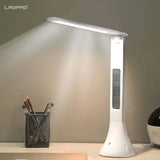 Foldable & Dimmable Touch Table Lamp with Calendar Temperature Alarm Clock - pepmyphone