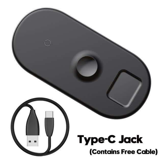 3 in 1 Wireless Fast Charging Pad for iPhone, Airpods and iWatch Qi - pepmyphone