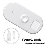 3 in 1 Wireless Fast Charging Pad for iPhone, Airpods and iWatch Qi - pepmyphone