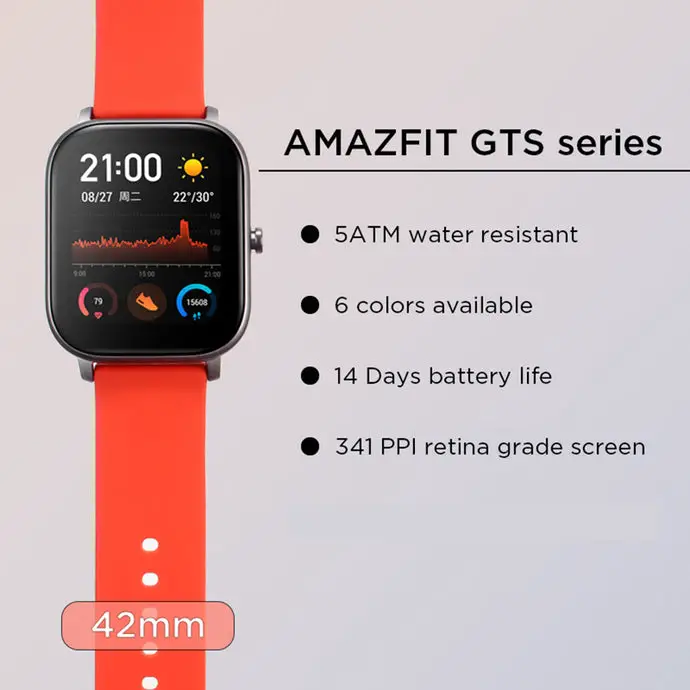 Global Version Amazfit GTS Smart Watch 1.65