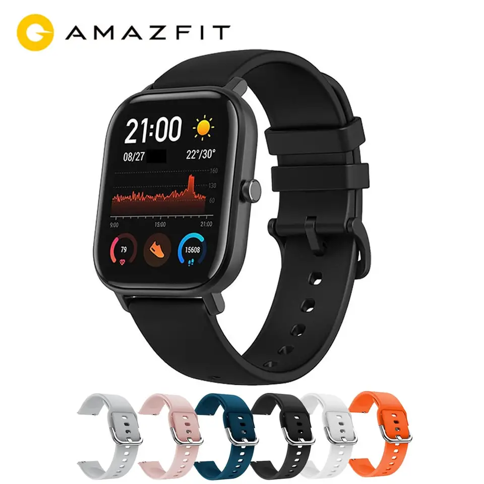 Global Version Amazfit GTS Smart Watch 1.65" AMOLED 5 ATM Waterproof 14-day Battery Life 12 Sports Modes Bluetooth Watch