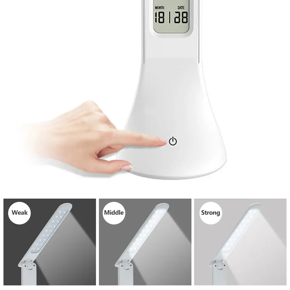 LED Desk Lamp with Temperature Clock Alarm Calendar Dimmable pepmyphone (2)