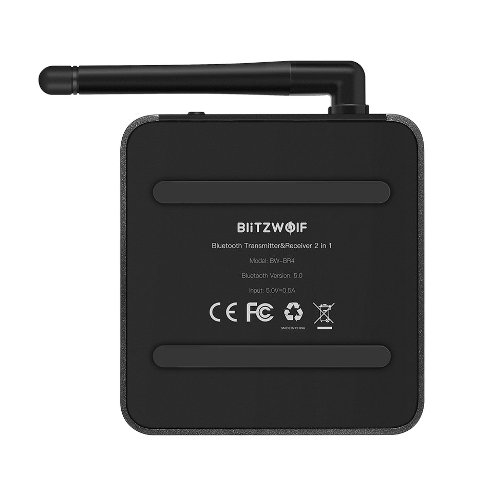 BlitzWolf® Bluetooth Receiver Transmitter Audio 2 in 1 Adapter - Long Range 164ft 
