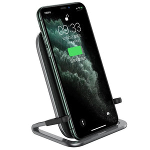 Baseus Qi Wireless Charger Station and Phone Holder - Patented Design 3 Styles in 1 - Black